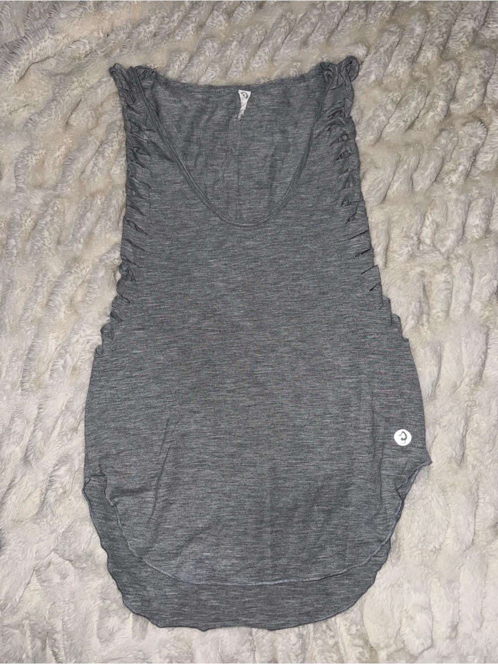 Scorpio Sol Charcoal Gray Ruched Side Tank